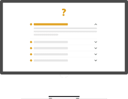 A list of questions with a highlighted answer